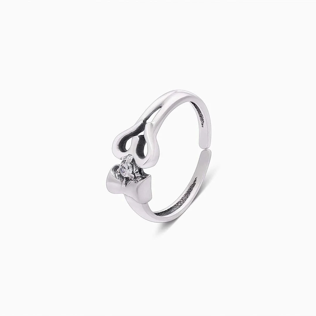 Adjustable Sterling 925 Silver Plated Shiva Trident Trishul Ring for Men & Women – Spiritual Yoga Jewelry with Damru Symbol
