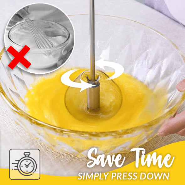 🔥 Stainless Steel Semi-Automatic Whisk