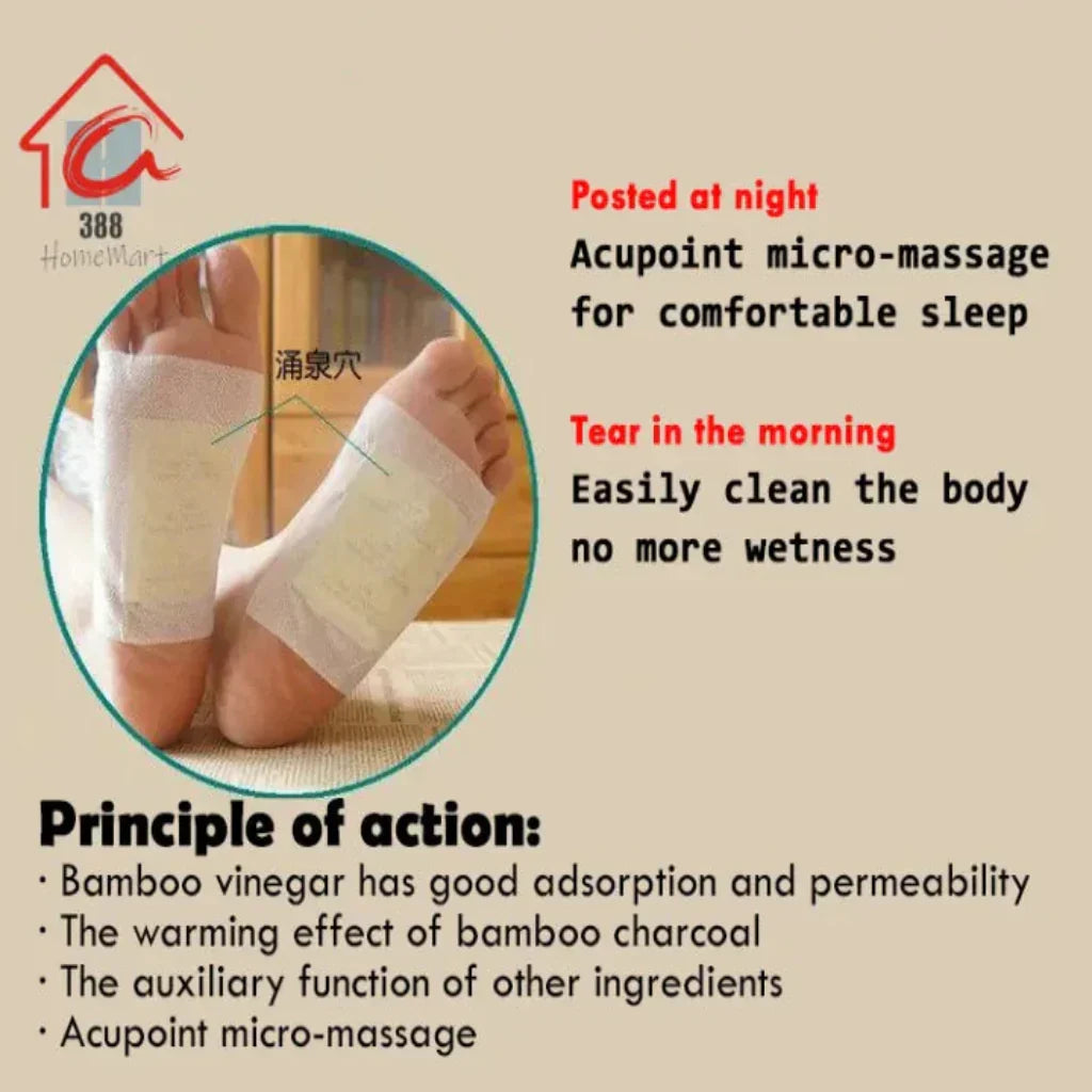 100% Merbal & Gentle Ingredient Detox Foot Pads NT(1 BOX = 20 PATCHES-BUY 1 GET 1