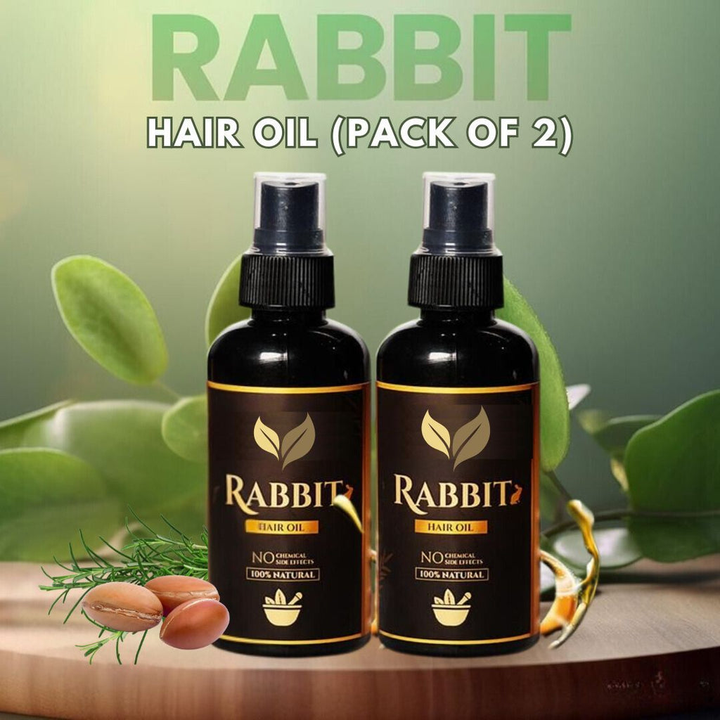 Rabbit Hair Growth Oil (Pack of 2) 🔥 BUY 1 GET 1 FREE 🔥 SALE 50% OFF🔥