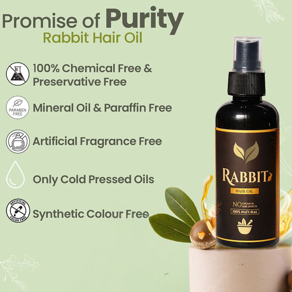 Rabbit Hair Growth Oil (Pack of 2) 🔥 BUY 1 GET 1 FREE 🔥 SALE 50% OFF🔥