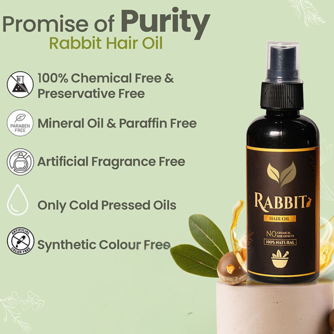 Rabbit Hair Growth Oil (Pack of 2) 🔥 BUY 1 GET 1 FREE 🔥 SALE 50% OFF🔥