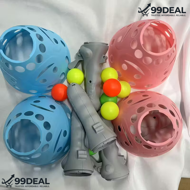 Kids Reaction Booster Play Kit – Fast Catch Action Game for Growing Champions | Dual Catch Cups & Soft Play Balls + GET FREE 6 BALL Extra, extra 6 boll