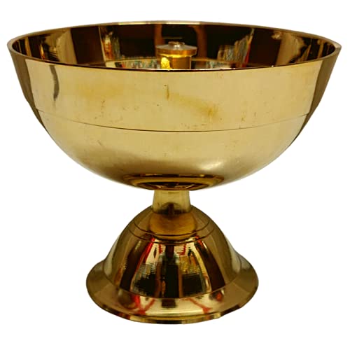 pure copper Brass Akhand Diya Oil Lamp for Pooja I Diwali Diya I Jyoti (Size No.10)(12.6*12.6*10.5 CM)
