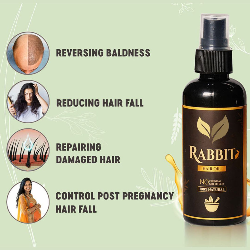 Rabbit Hair Growth Oil (Pack of 2) 🔥 BUY 1 GET 1 FREE 🔥 SALE 50% OFF🔥