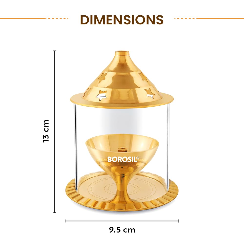 Akhand Diya (Medium, Brass)