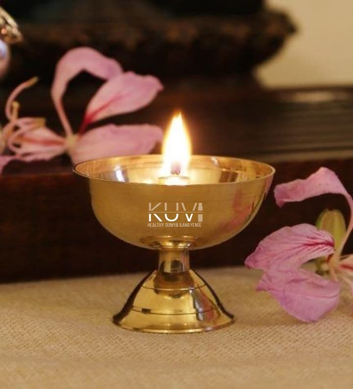 pure copper Brass Akhand Diya Oil Lamp for Pooja I Diwali Diya I Jyoti (Size No.10)(12.6*12.6*10.5 CM)