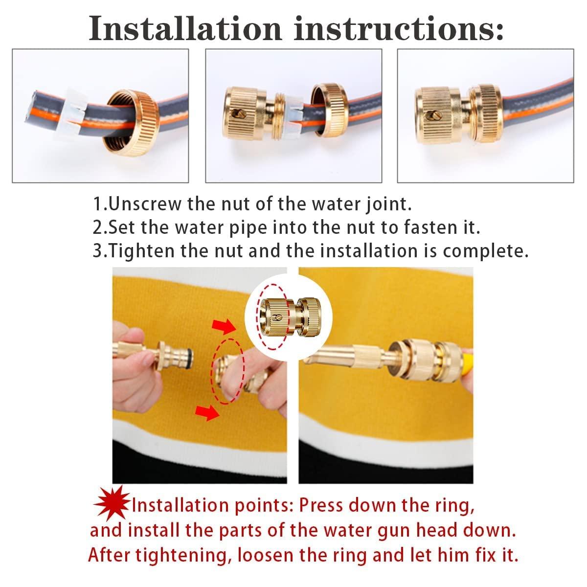 Adjustable Automatic Atomizing Nozzle Brass -Heavy Metal