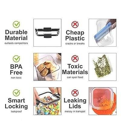 Air Tight Unbreakable Big Size 400 ml Square Shape Kitchen Storage Container
