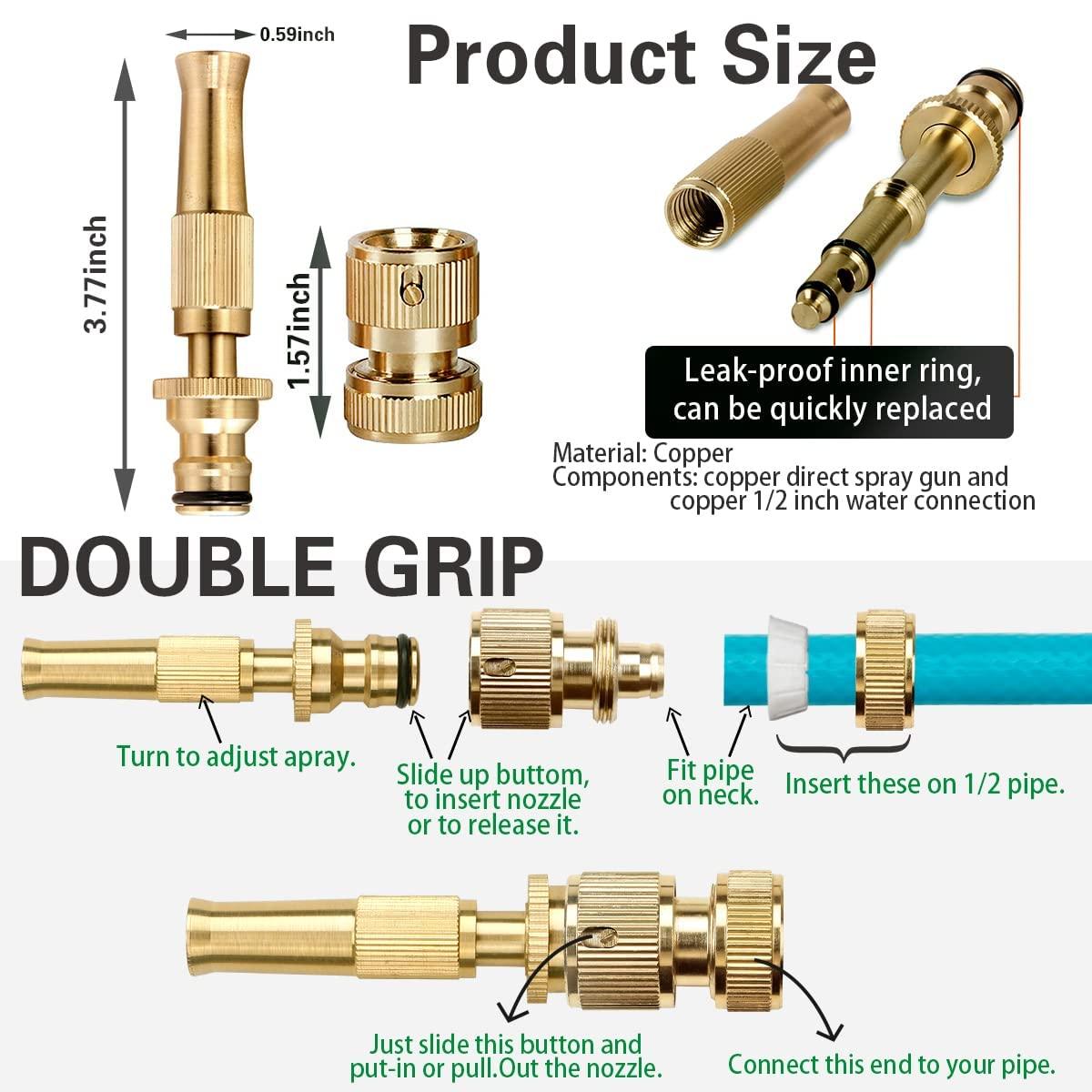 Adjustable Automatic Atomizing Nozzle Brass -Heavy Metal