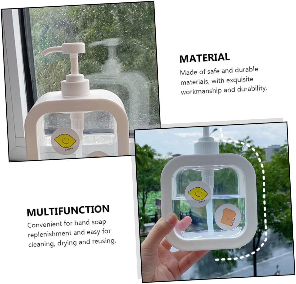 Soap Dispenser For Bathroom Kitchen Large-Capacity Dispensing Bottled