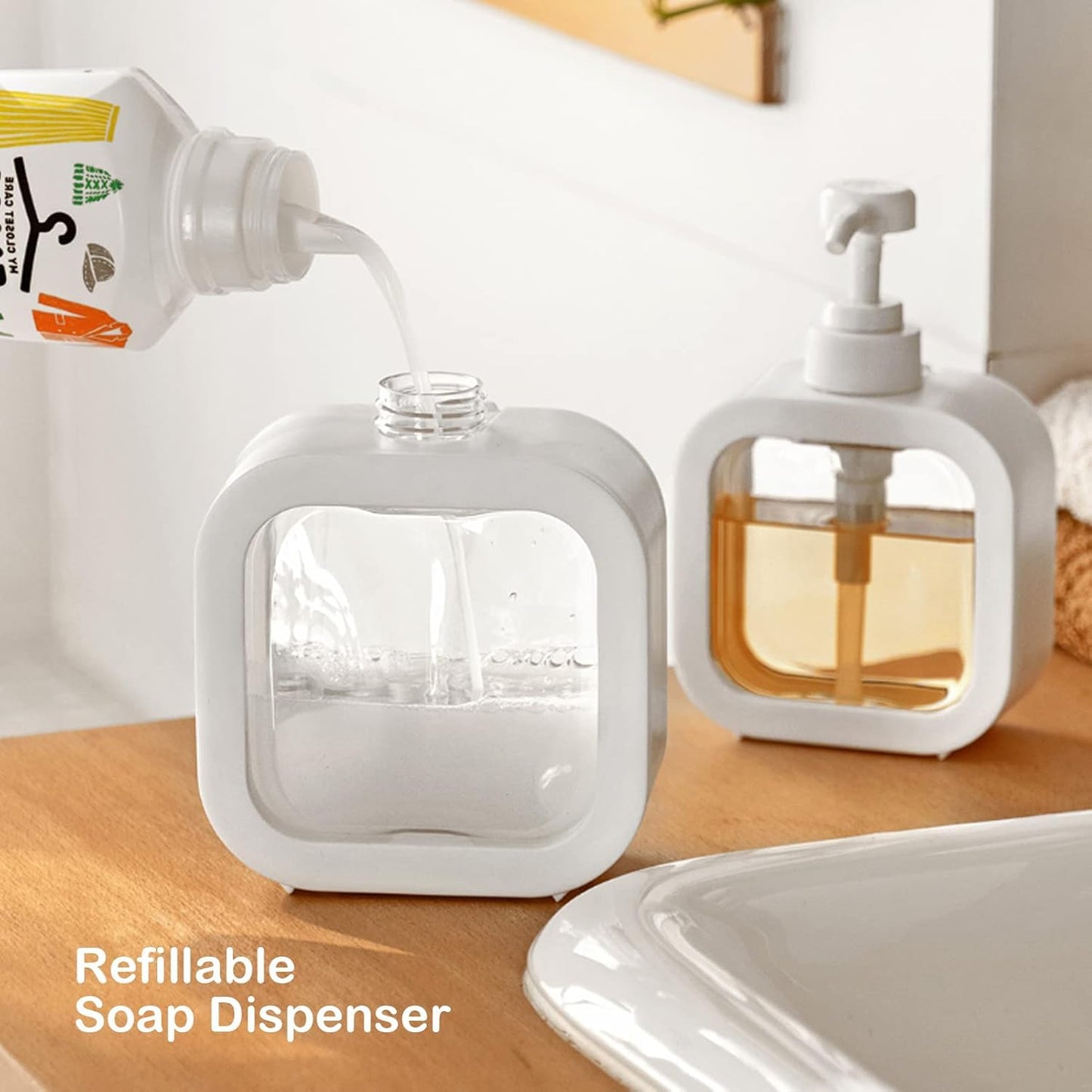 Soap Dispenser For Bathroom Kitchen Large-Capacity Dispensing Bottled