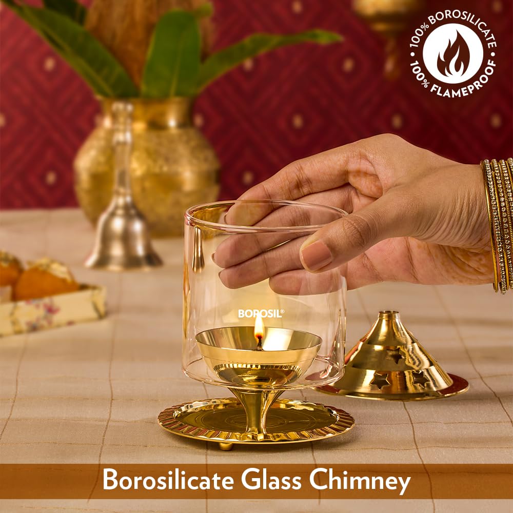 Akhand Diya (Medium, Brass)