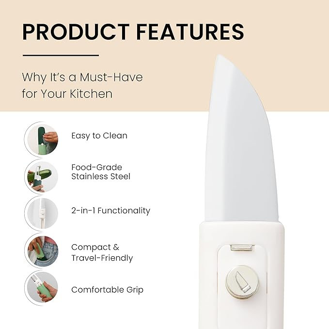 2 in 1 Peeler with Knife