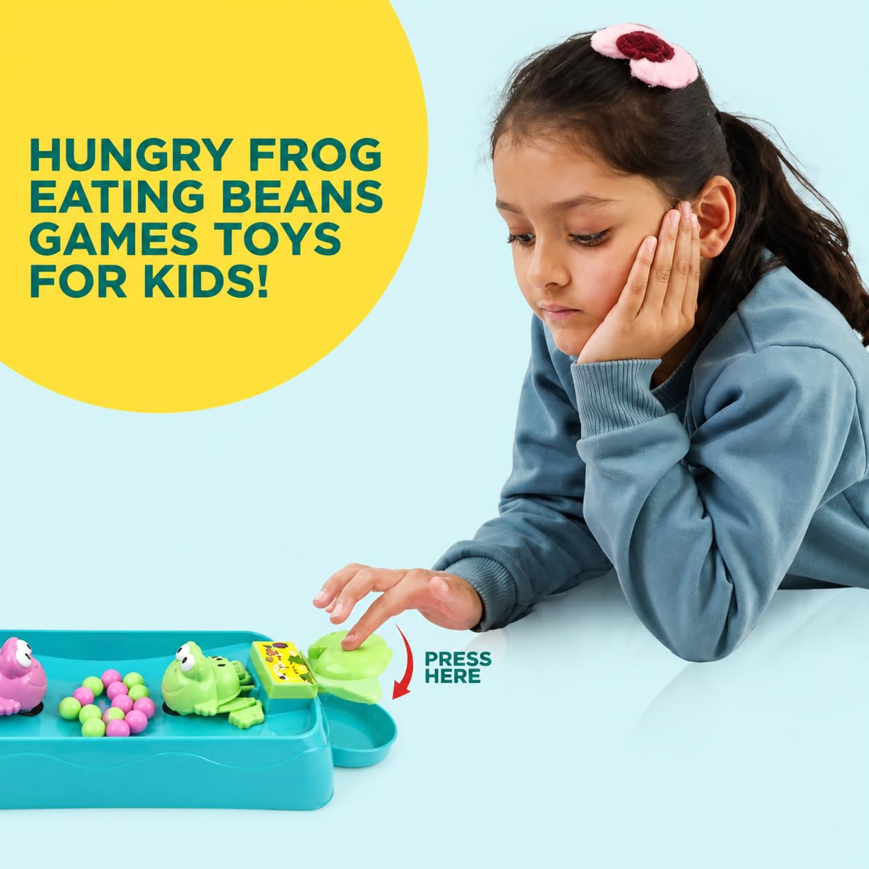 Hungry Frog Battle Board Game for Kids – 2 Player Family Indoor Brain BOOSTER Game
