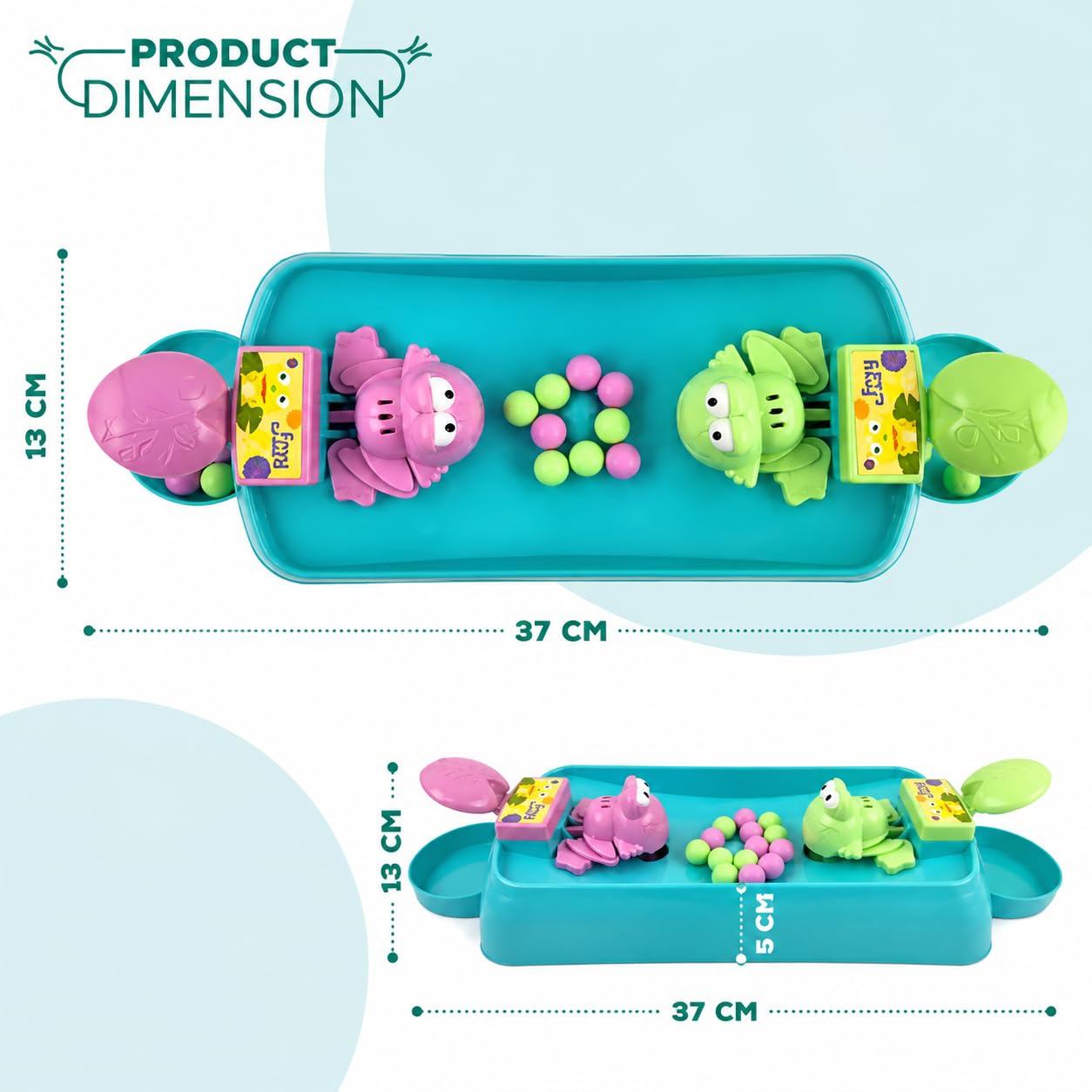 Hungry Frog Battle Board Game for Kids – 2 Player Family Indoor Brain BOOSTER Game