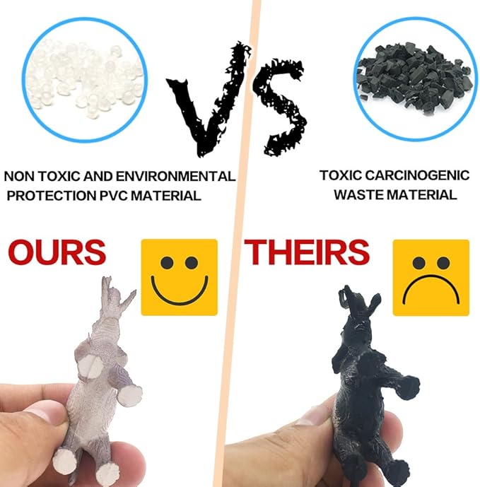 Realistic Mini Animal Figurines – Lion, Hippo, Tiger, Bear & More Safari Animals – Plastic Educational Toys for Kids