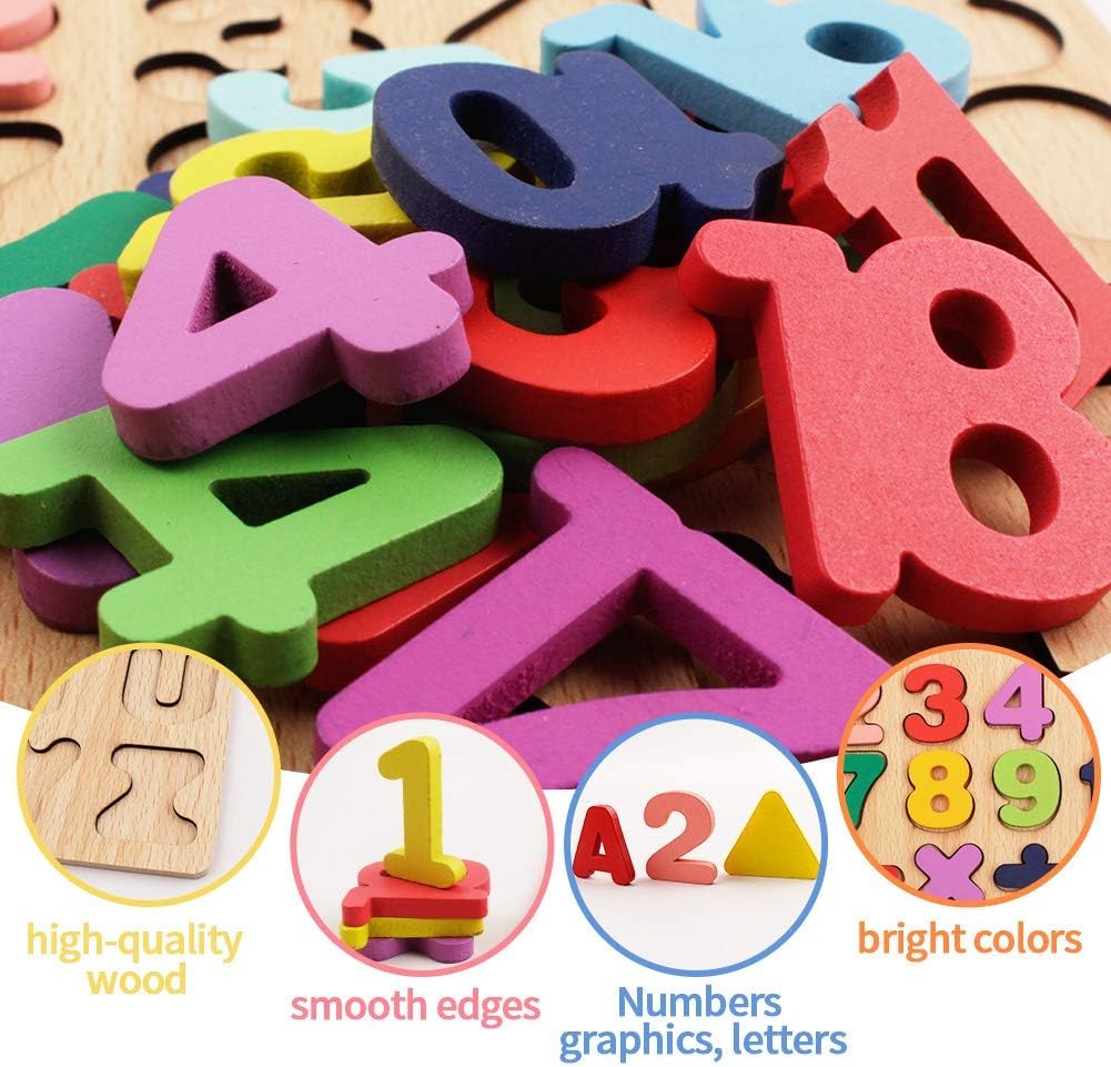 SET OF 3 - Wooden Learning Educational  Board for Kids, Activity Toys for Toddlers & Preschoolers ( ABCD + NUMBER + COLOR & SHAPE BOARD)