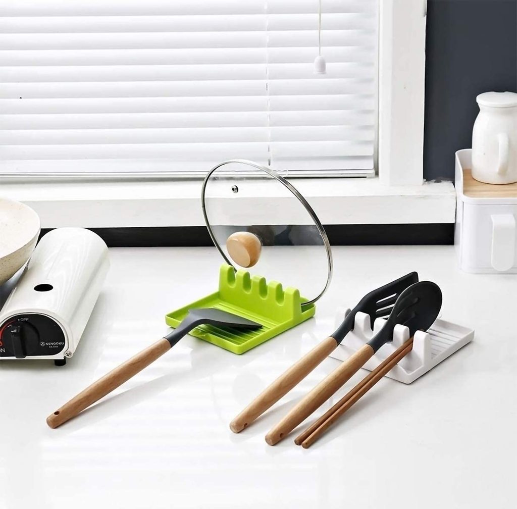 MULTI-FUNCTIONAL SPATULA HOLDER/REST FOR KITCHEN UTENSILS