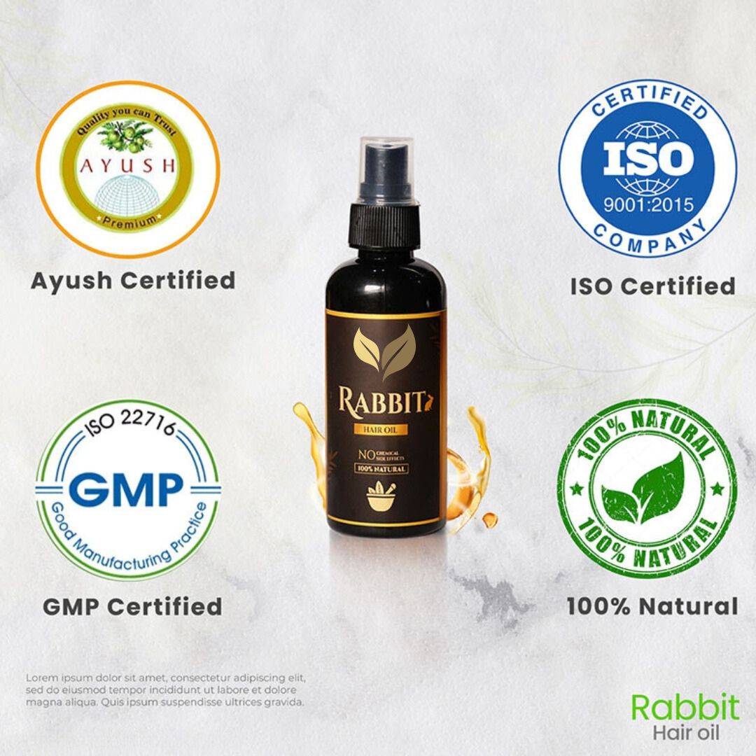 Rabbit Hair Growth Oil (Pack of 2) 🔥 BUY 1 GET 1 FREE 🔥 SALE 50% OFF🔥