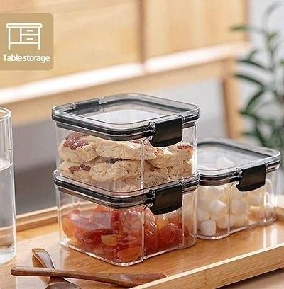 Air Tight Unbreakable Big Size 400 ml Square Shape Kitchen Storage Container
