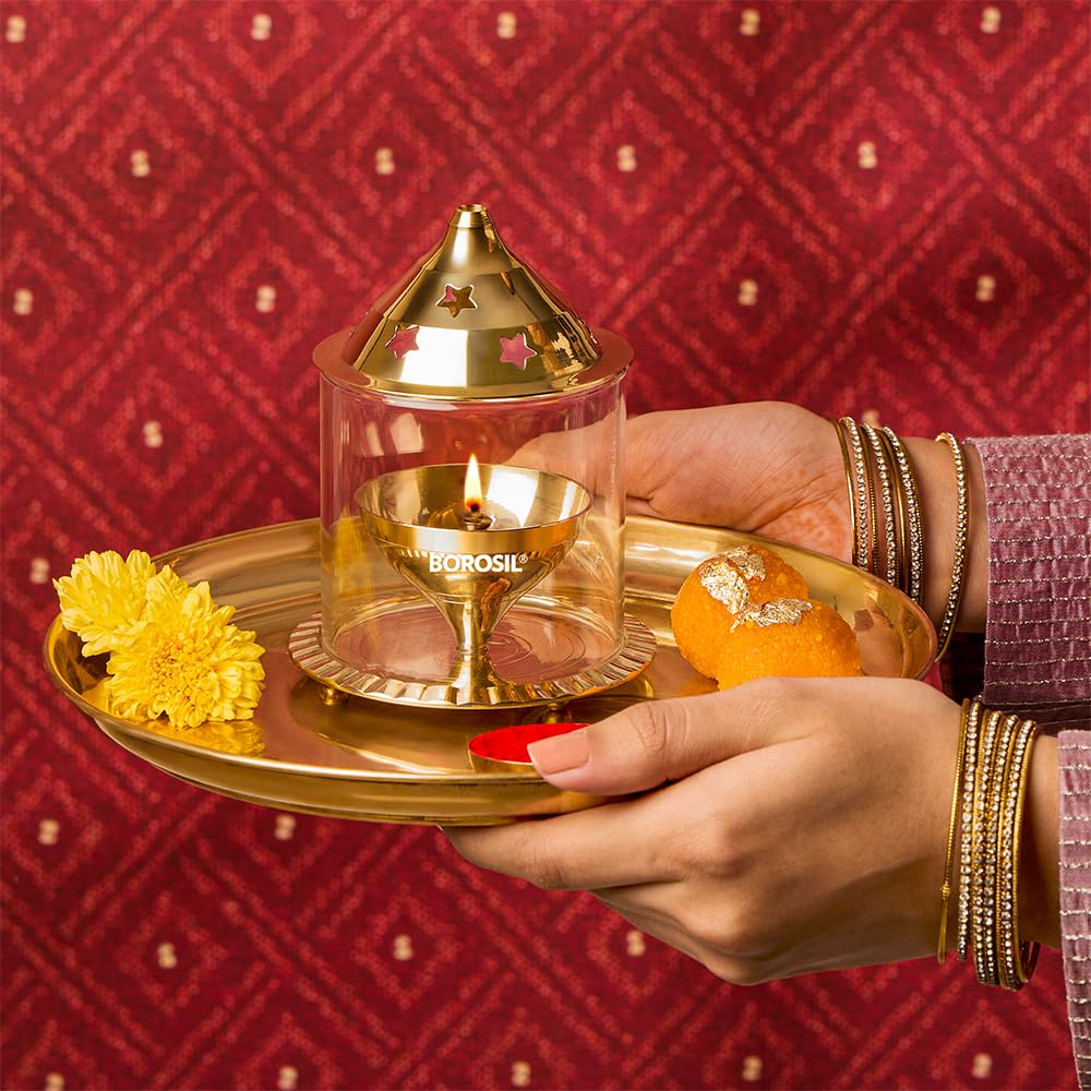 Akhand Diya (Medium, Brass)