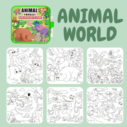 MagicReveal™ Mess-Free Coloring Book + Magic Marker