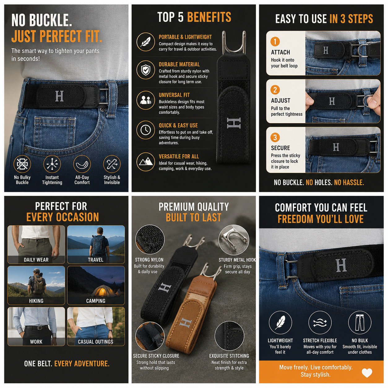 No-Buckle Stretch Belt
