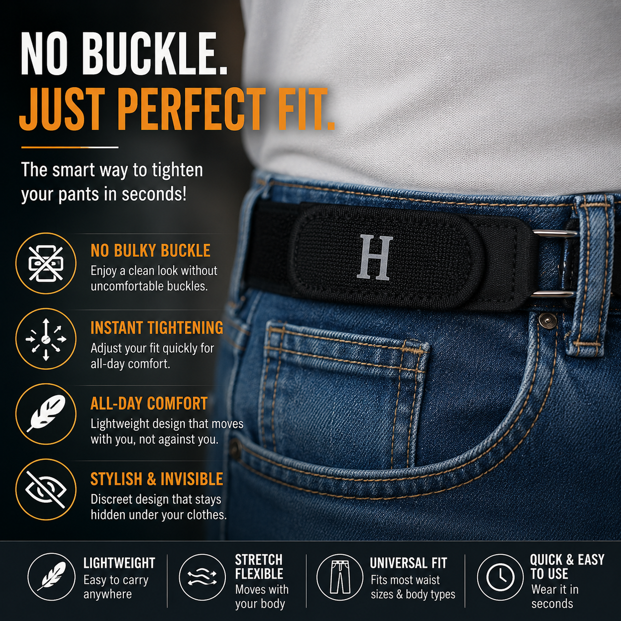 No-Buckle Stretch Belt