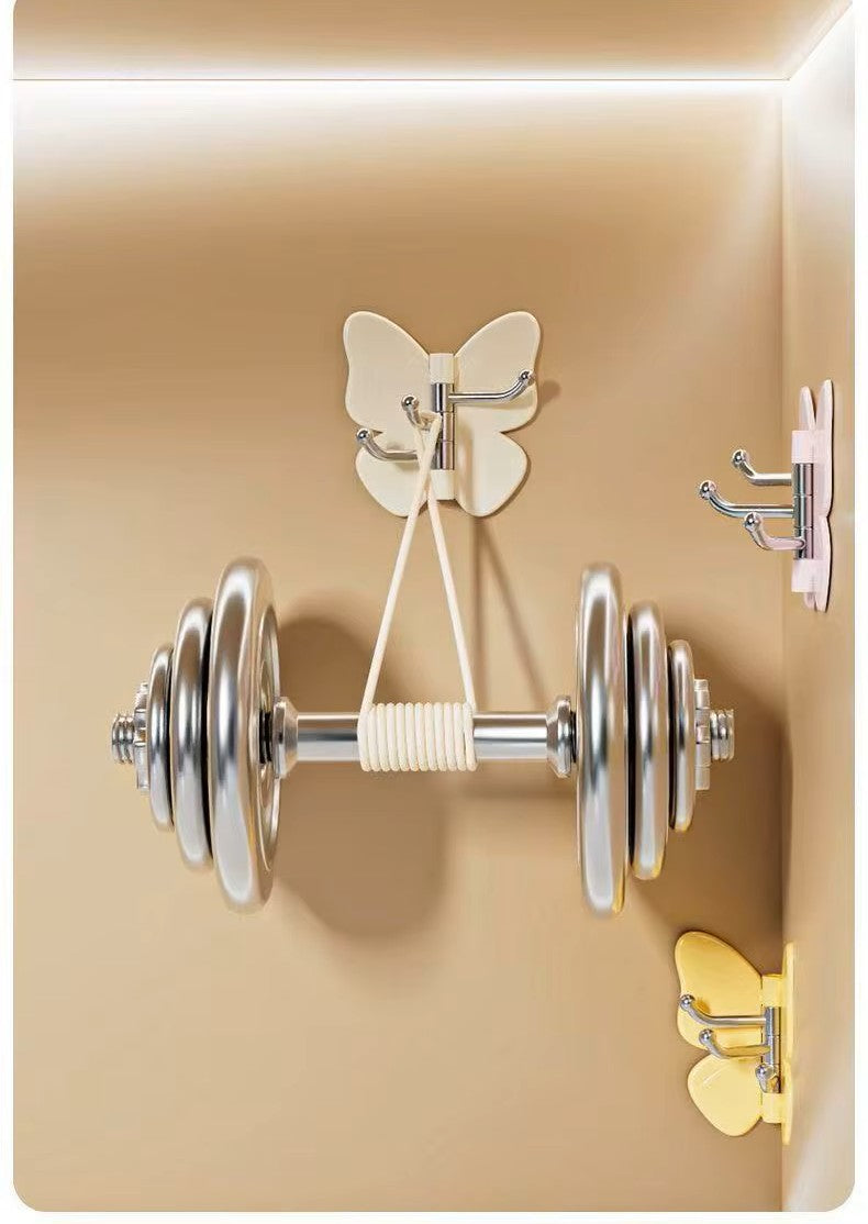 Multipurpose Butterfly Wall Hanger – Rotating Hooks for Keys, Clothes, Towels & Bags: f