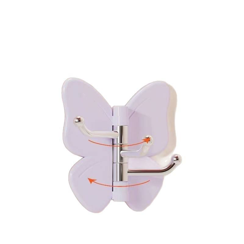 Multipurpose Butterfly Wall Hanger – Rotating Hooks for Keys, Clothes, Towels & Bags: f