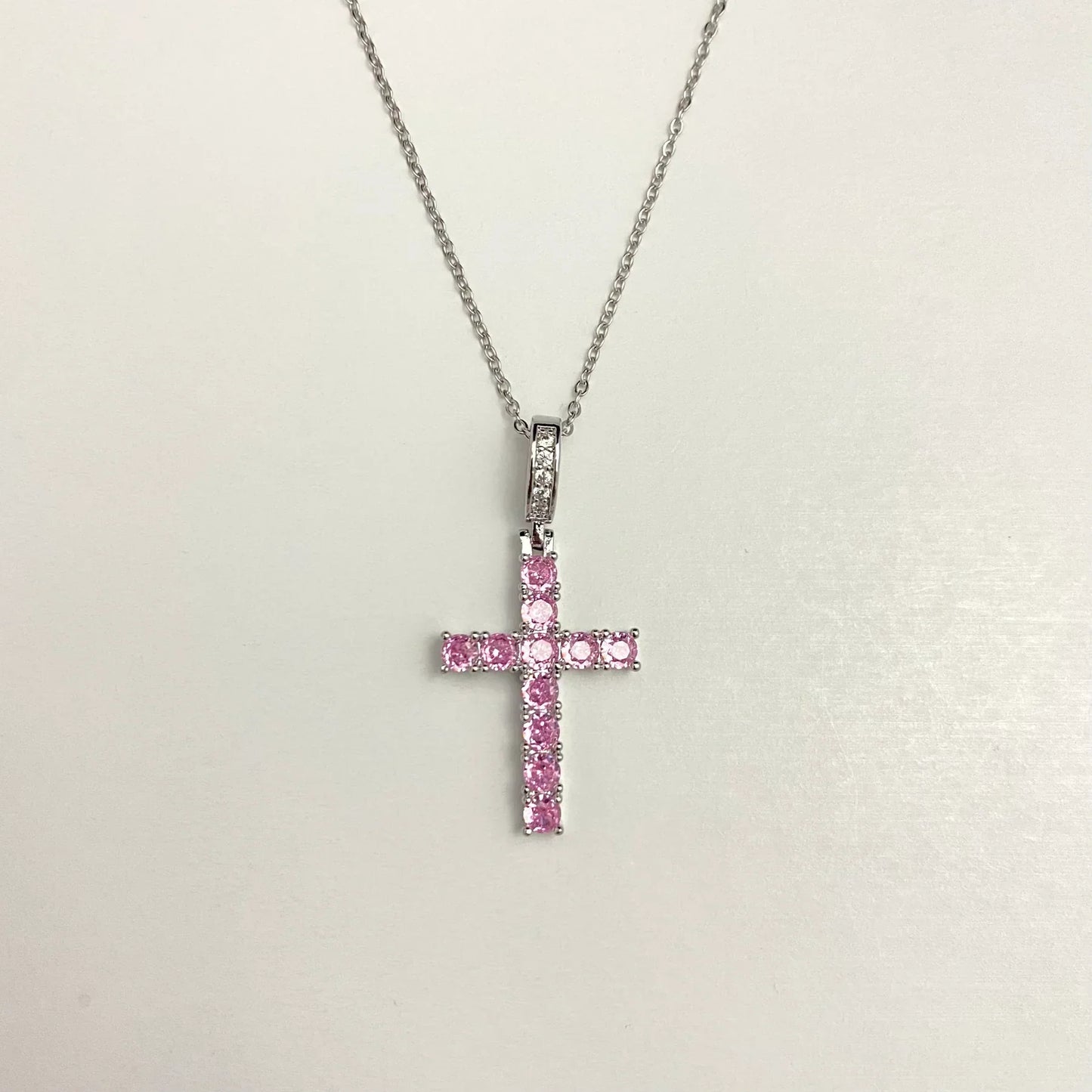 Stainless Steel Silver Cross Necklace