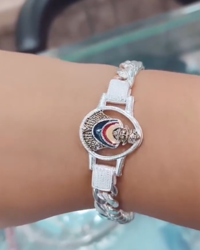 Khatu Shyam Ji Silver-Plated Men & Women's Bracelet