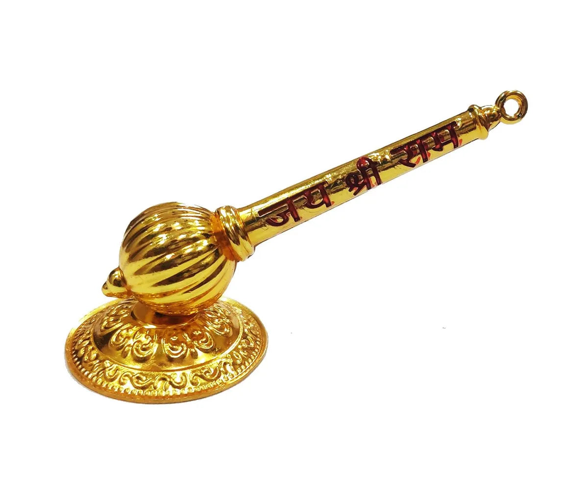Metal Made Bajrang Bali Small Gada with Stand for Keeping in Home Temple/car Dashboard or Gifting to Hanuman ji