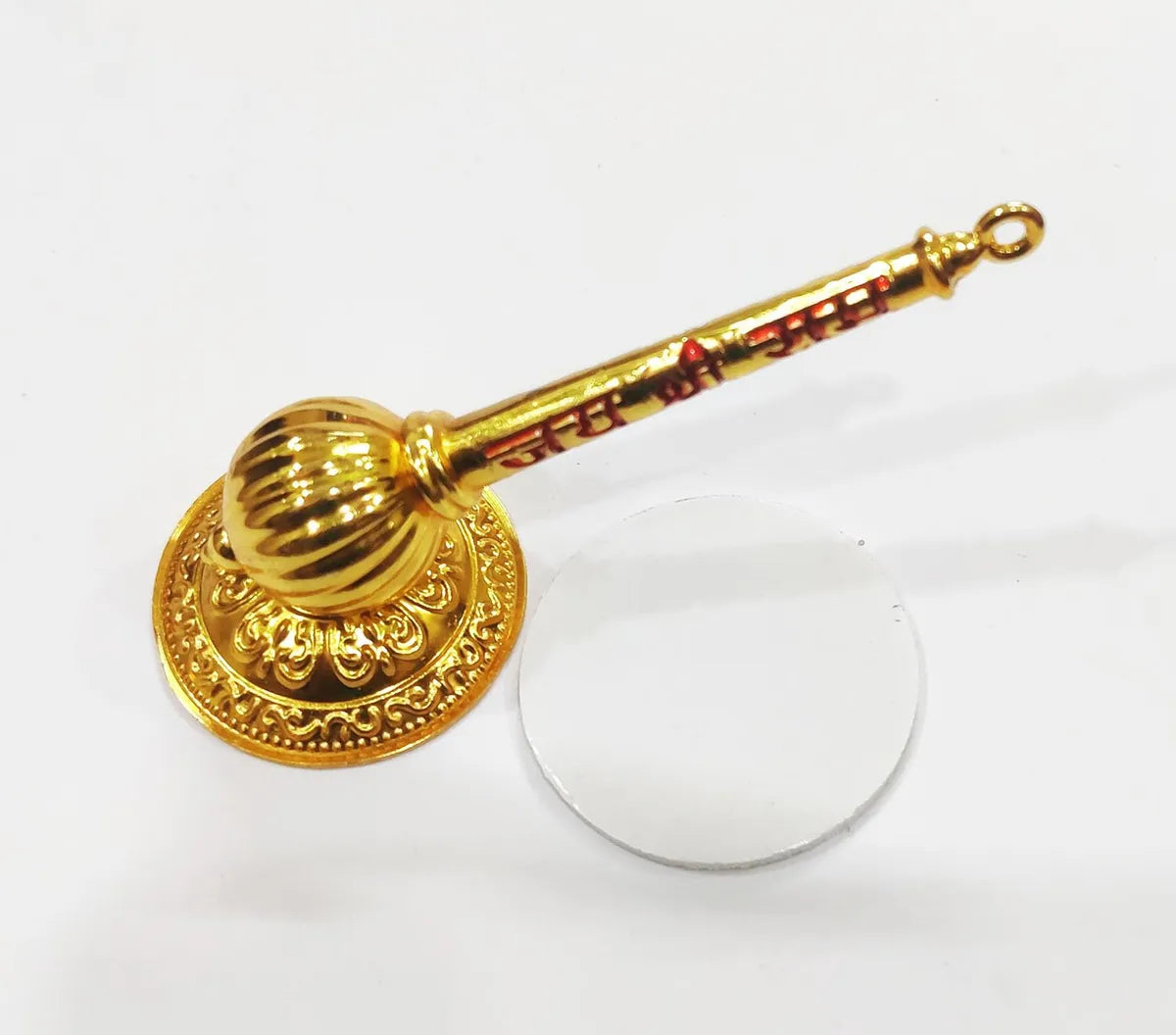 Metal Made Bajrang Bali Small Gada with Stand for Keeping in Home Temple/car Dashboard or Gifting to Hanuman ji