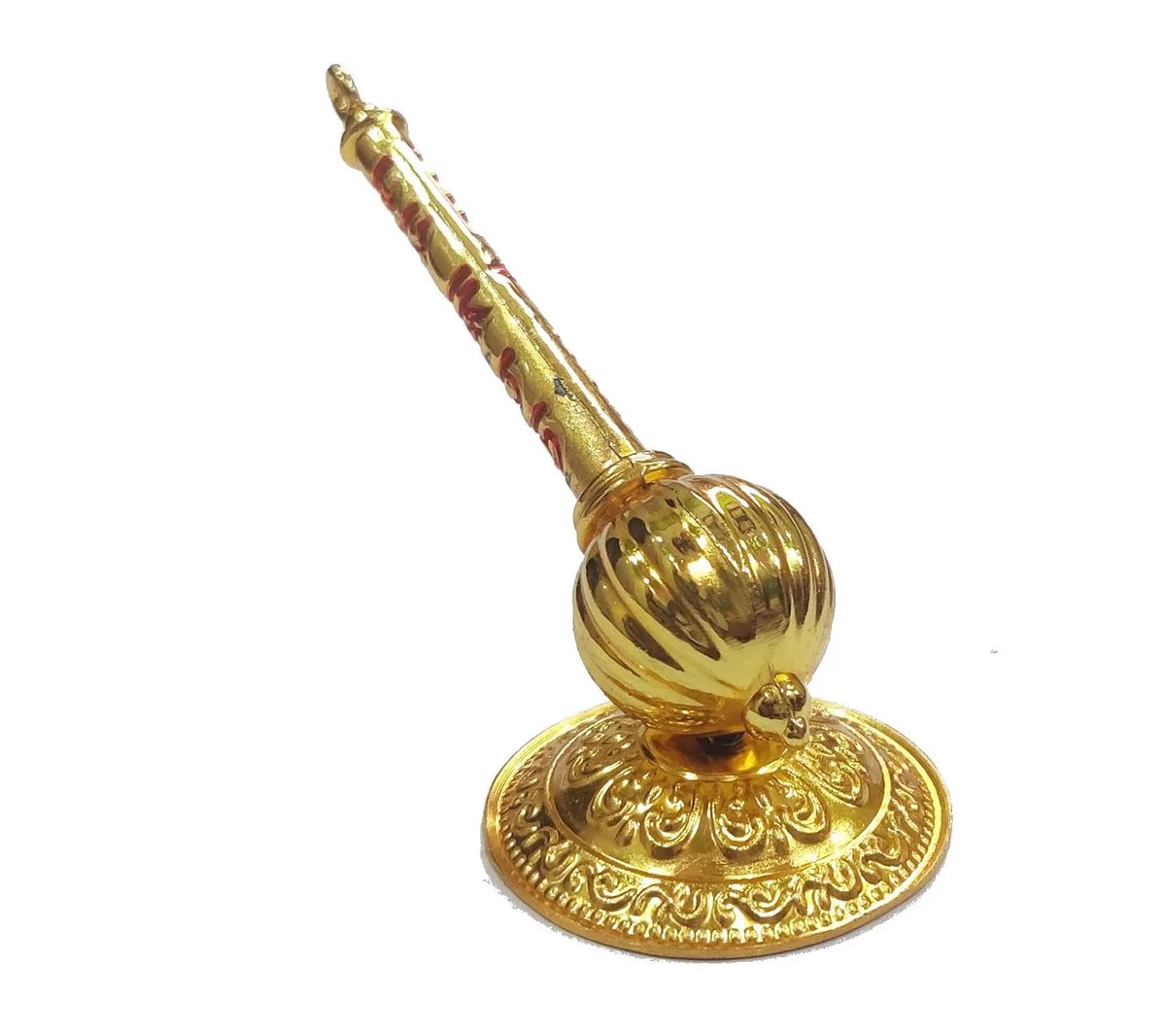 Metal Made Bajrang Bali Small Gada with Stand for Keeping in Home Temple/car Dashboard or Gifting to Hanuman ji