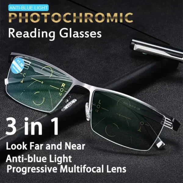 INTELLIGENT PHOTOCHROMIC | AUTO FOCUS | ANTI BLUE | ULTRA LIGHT READING GLASSES