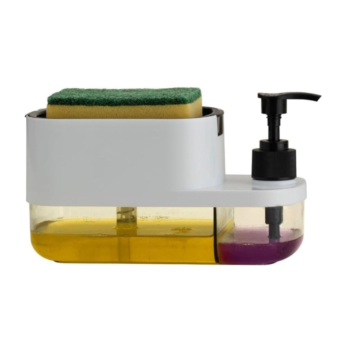 3 in 1 Soap Pump Dispenser Dish Soap Liquid Dispenser Sponge Holder