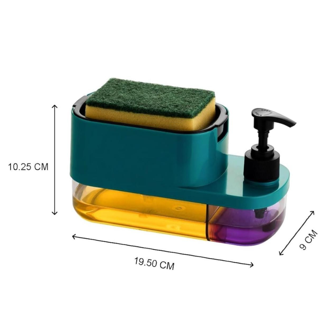 3 in 1 Soap Pump Dispenser Dish Soap Liquid Dispenser Sponge Holder