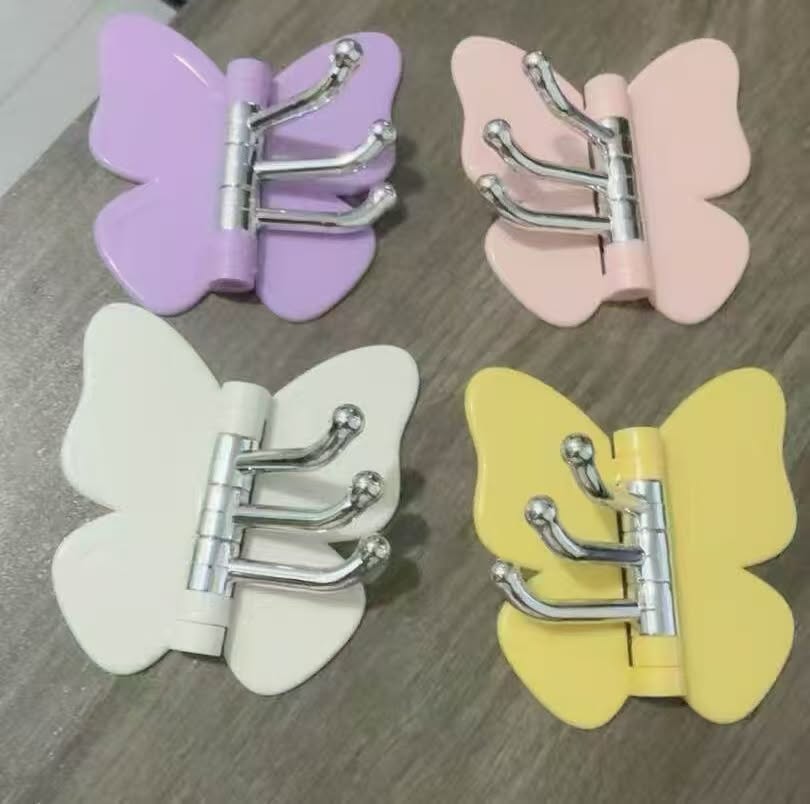 Multipurpose Butterfly Wall Hanger – Rotating Hooks for Keys, Clothes, Towels & Bags: f