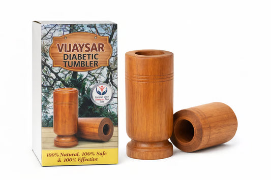 Lab Certified Vijaysar wood Sugar Control Glass – Ayurvedic Way to Manage Sugar Levels