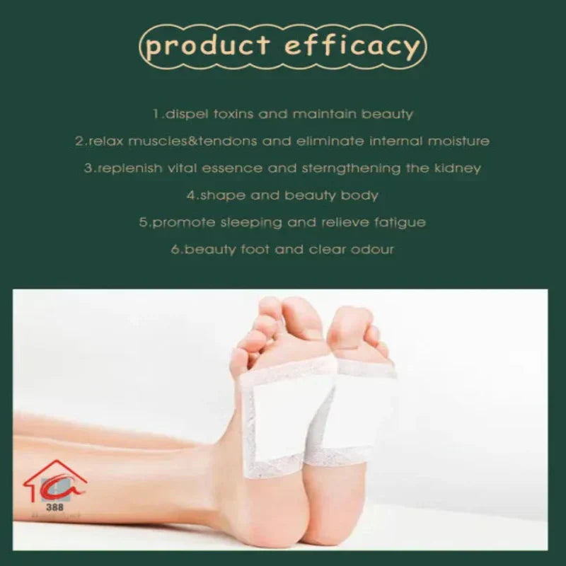 100% Merbal & Gentle Ingredient Detox Foot Pads NT(1 BOX = 20 PATCHES-BUY 1 GET 1