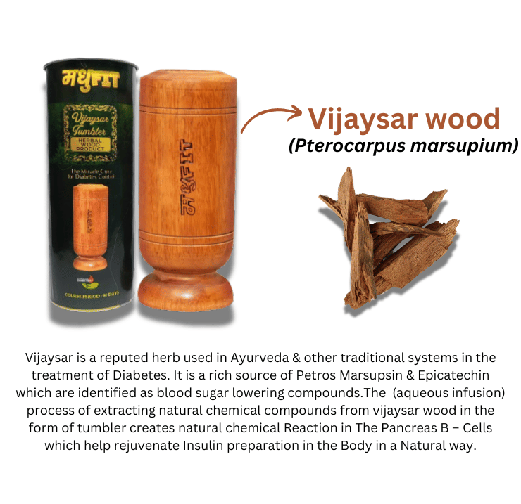 Lab Certified Vijaysar wood Sugar Control Glass – Ayurvedic Way to Manage Sugar Levels