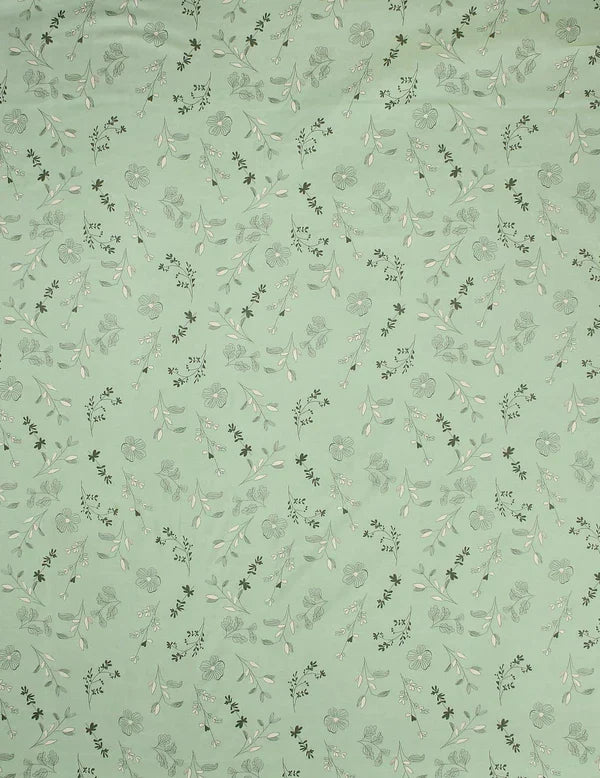 Green King Printed Fitted (Elastic) Bedsheet with 2 pillow covers
