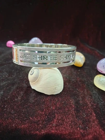 Divine Elegance Khatu Shyam Kada – Handmade & Silver-Plated