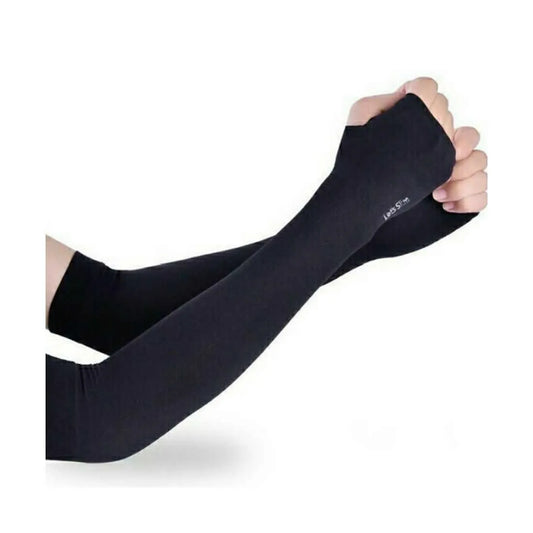 Unisex UV Protection Arm Sleeves (Fingerless) | Full Arm Sun Protection Gloves | Anti-UV, Dust-Proof