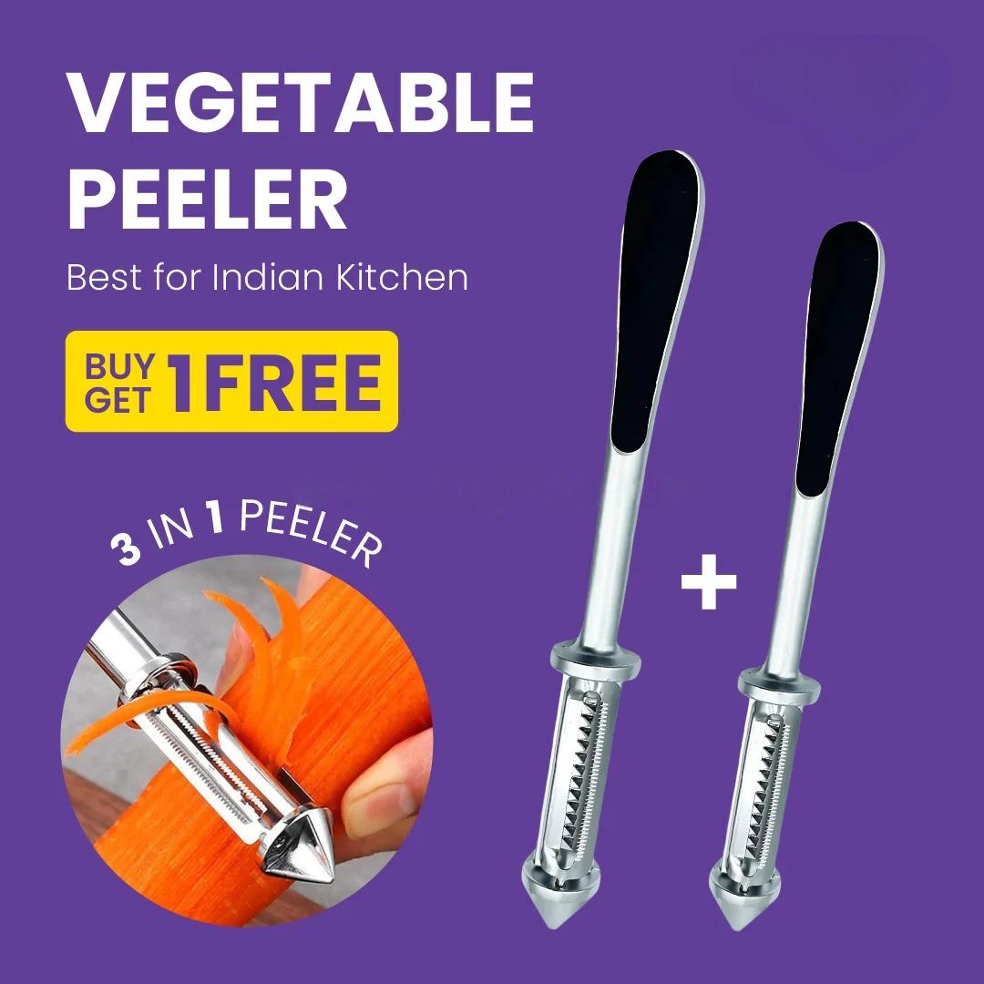 3 in 1  Stainless steel Multifunctional Veggie Peeler (Buy 1 get 1 FREE)